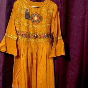 Party dress with long frock. New